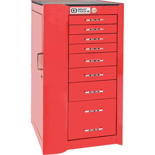 Pro+ Left Side Rider Tool Cabinet, 8 Drawers, 19" W x 19" D x 36-1/2" H, Red Distribution Industrielle GC
