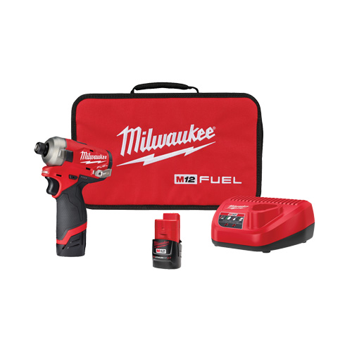 Ensemble de tournevis hexagonal hydraulique &agrave; percussion M12 Fuel Surge, 1/4", 450 lb-po Couple max., 12 V, Lithium-ion Distribution Industrielle GC