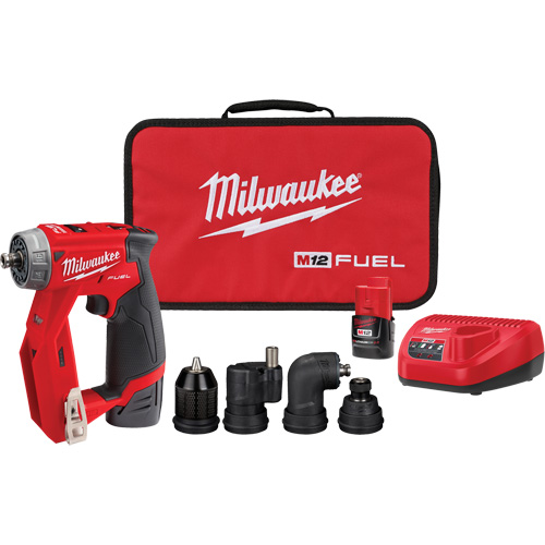 Ensemble de perceuse d'installation M12 Fuel, Lithium-ion, 12 V, Mandrin 1/4"/3/8", Couple 300 lb-po Distribution Industrielle GC