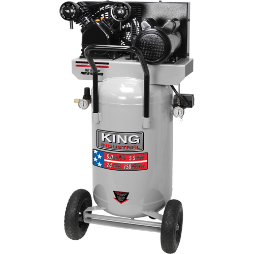 Air Compressor, Electric, 24 Gal. (29 US Gal), 150 PSI, 120/1/240/1 V Distribution Industrielle GC