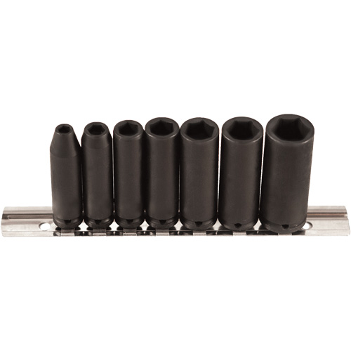 Socket Set, 7 Pcs, Impact, 1/4" Drive Size, Deep Distribution Industrielle GC