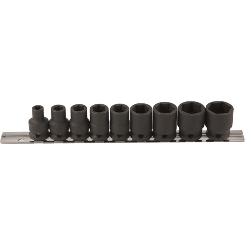Thin Walled Socket Set, 9 Pcs, Impact, 3/8" Drive Size Distribution Industrielle GC