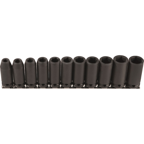 Long Socket Set, 11 Pcs, Impact, 3/8" Drive Size, Deep Distribution Industrielle GC