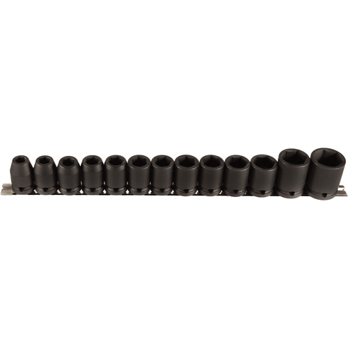 Socket Set, 13 Pcs, Impact, 1/2" Drive Size Distribution Industrielle GC