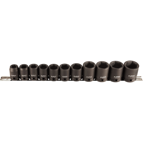Socket Set, 11 Pcs, Impact, 1/2" Drive Size Distribution Industrielle GC