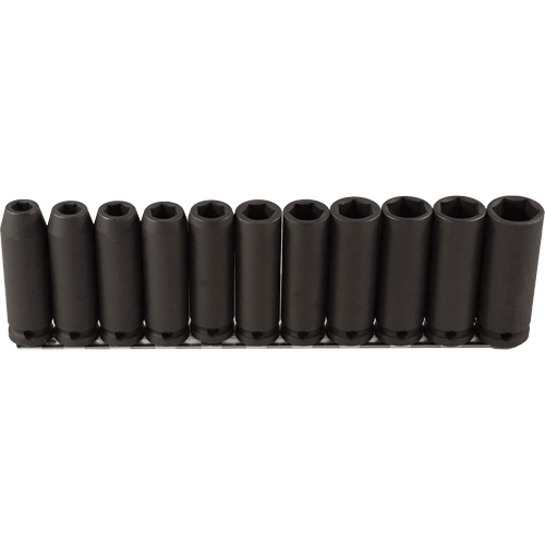 Long Socket Set, 11 Pcs, Impact, 1/2" Drive Size, Deep Distribution Industrielle GC