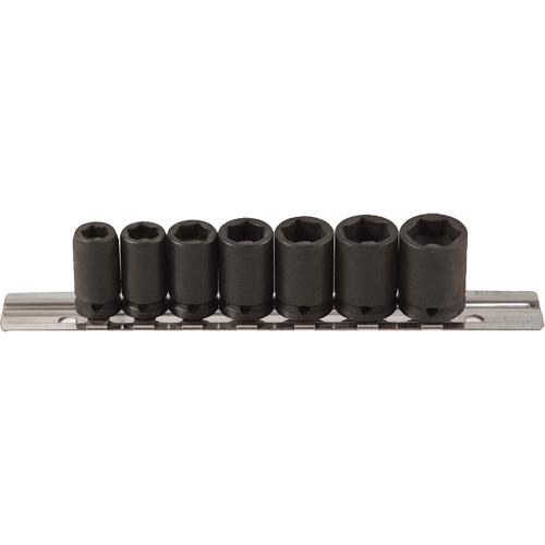 Magnetic Socket Set, 7 Pcs, Impact, 1/4" Drive Size Distribution Industrielle GC
