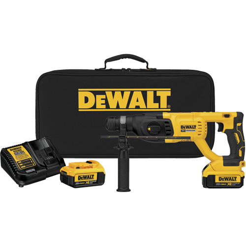 Trousse de marteau rotatif en L SDS MAX* XR, 20 V, 1", 1,9 lb-pi, 0-1500 tr/min Distribution Industrielle GC