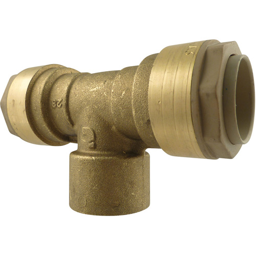 Raccord de tuyau d'air en T Quickline, Laiton, 1/2" Distribution Industrielle GC
