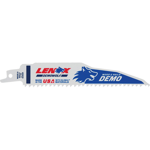 Lame de scie alternative pour d&eacute;molitions, Bim&eacute;tal, 6 Dents par pouce, 6" lo x 1" la Distribution Industrielle GC