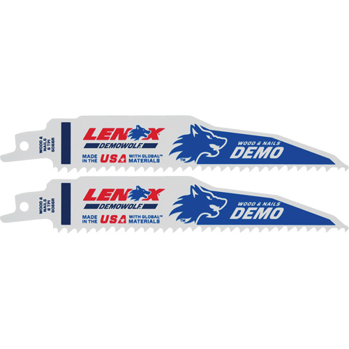 Lame de scie alternative pour d&eacute;molitions, Bim&eacute;tal, 6 Dents par pouce, 6" lo x 1" la Distribution Industrielle GC