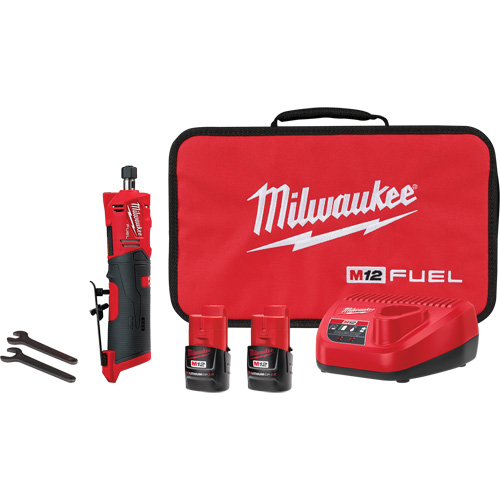 M12 Fuel Straight Die Grinder Kit, 1/4" Collet, 12 V, Lithium-Ion Distribution Industrielle GC