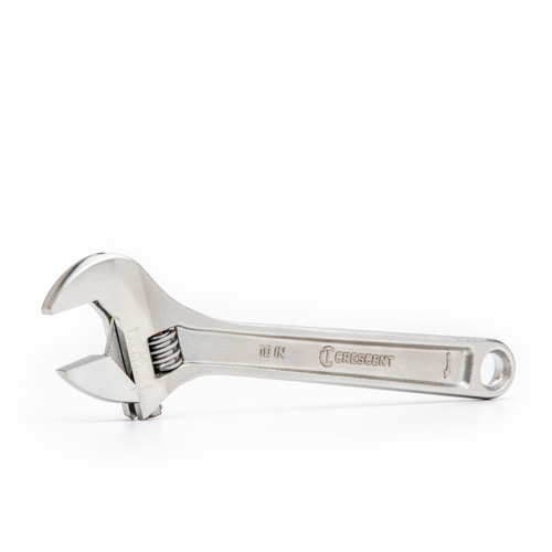 Cl&eacute; &agrave; molette — en boîte, 10" lo, la max. 1-5/16"/34 mm, Chrome Distribution Industrielle GC