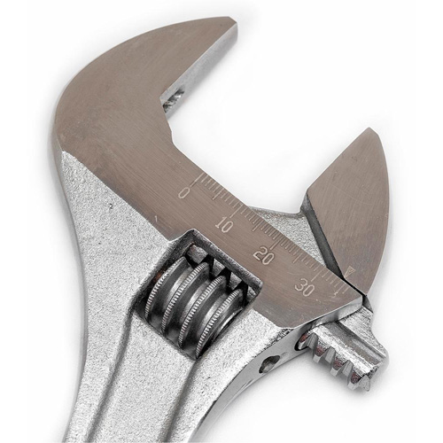 Cl&eacute; &agrave; molette — en boîte, 10" lo, la max. 1-5/16"/34 mm, Chrome Distribution Industrielle GC