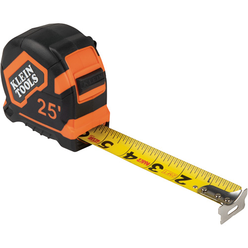 Ruban &agrave; mesurer avec agrafe de ceinture, 25', Marques de goujon 1/16" Distribution Industrielle GC