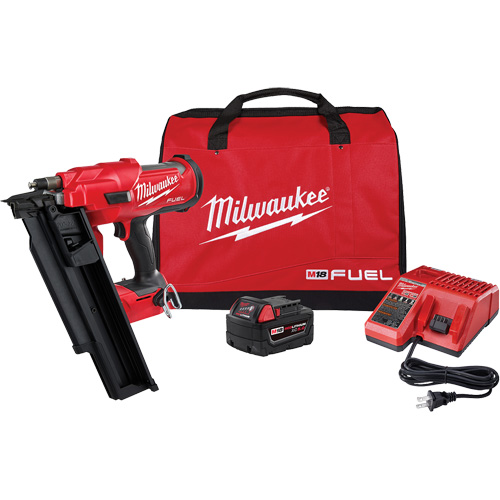Ensemble de cloueuse de charpente &agrave; 21 degr&eacute;s M18 Fuel, 18 V, Lithium-ion Distribution Industrielle GC