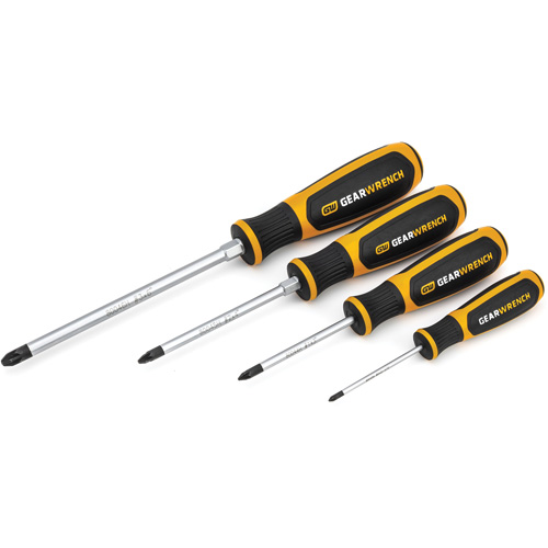 Jeu de tournevis &agrave; double mat&eacute;riaux Pozidriv, 4 mcx Distribution Industrielle GC