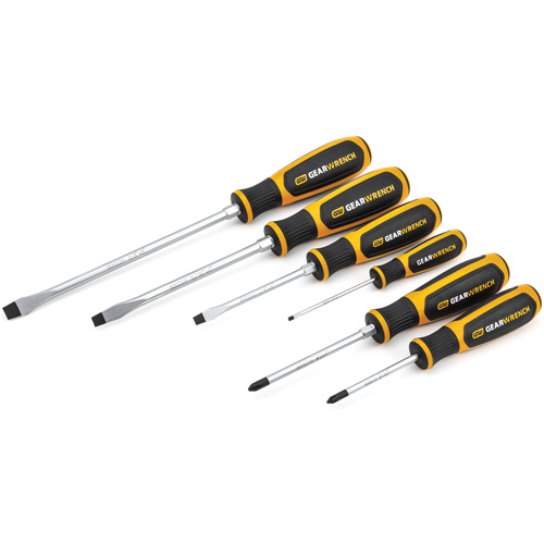 Jeu de tournevis &agrave; fente/Phillips &agrave; double mat&eacute;riaux, 6 mcx Distribution Industrielle GC