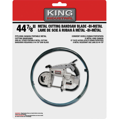 Band Saw Blade, Bi-Metal, 44-7/8" L x 1/2" W x 0.02" Thick, 10-14 TPI Distribution Industrielle GC