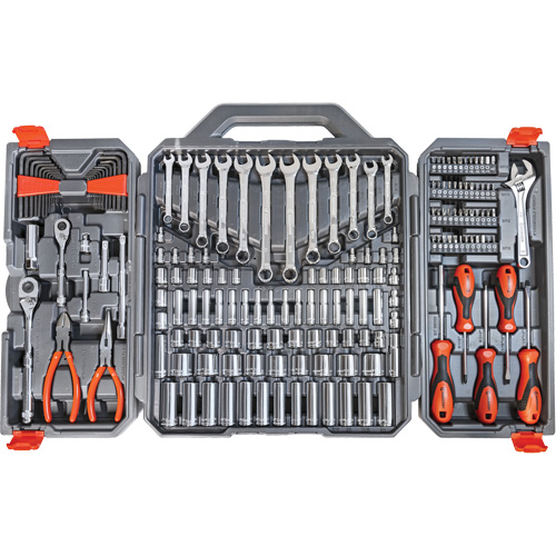 Jeu d'outils m&eacute;triques/SAE de qualit&eacute; professionel &agrave; 6 pans et &agrave; prise 3/8" Distribution Industrielle GC