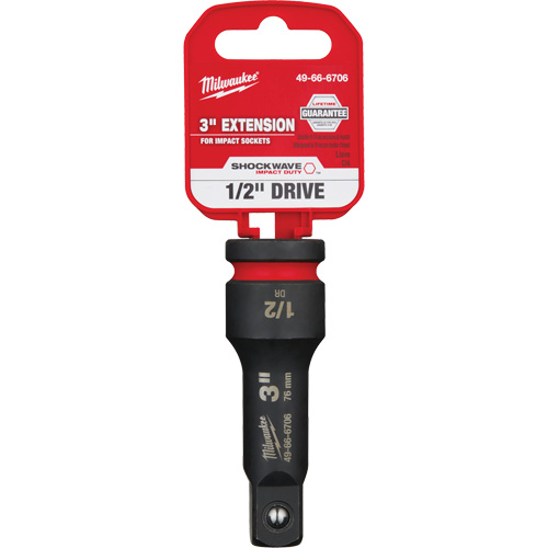 Shockwave Impact Duty Socket Extension, Impact, 1/2" Drive, 3" L Distribution Industrielle GC