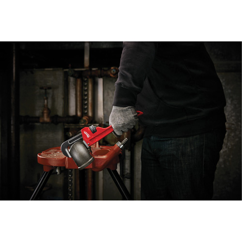 Cl&eacute; &agrave; tuyau, Cap des m&acirc;choires 1-1/2", Longueur 10", Fini Rev&ecirc;tement en poudre, Prise Ergonomique Distribution Industrielle GC