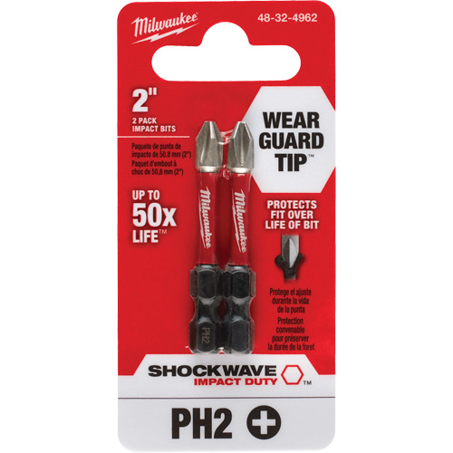 Embout de tournevis Shockwave Impact Duty, Phillips, #2, Prise 1/4" Distribution Industrielle GC