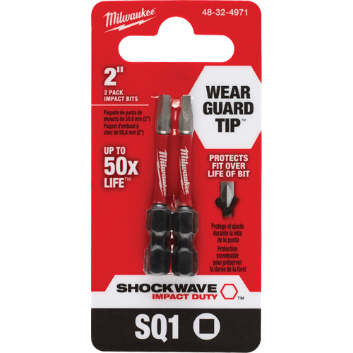 Embout de tournevis Shockwave Impact Duty, Carr&eacute;e, #1, Prise 1/4" Distribution Industrielle GC