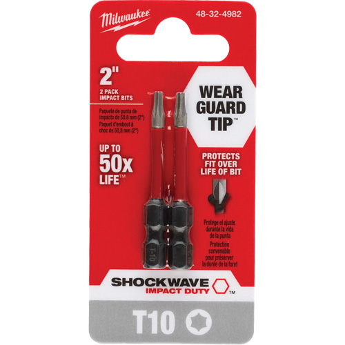 Embout de tournevis Shockwave Impact Duty, Torx, T-10, Prise 1/4" Distribution Industrielle GC