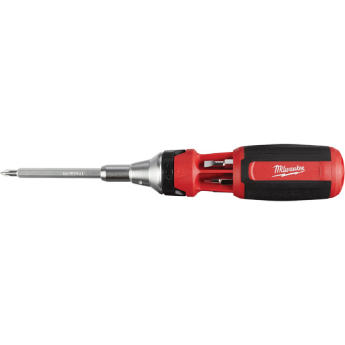 9-in-1 Square Drive Ratcheting Multi-bit Driver, 9-1/10" L, Cushion Grip Handle Distribution Industrielle GC