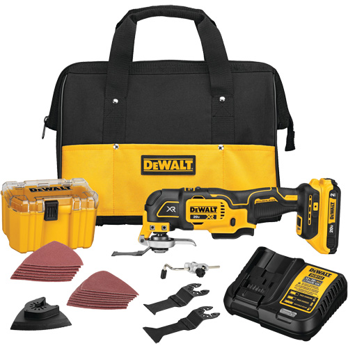 Ensemble pour outil polyvalent oscillant sans balai et sans fil &agrave; 3 vitesses XR, 20 V, Lithium-ion Distribution Industrielle GC