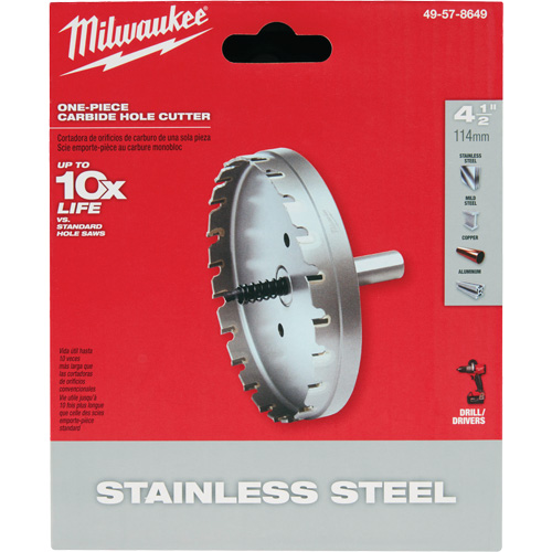 Scies-cloches au carbure monobloc, 4-1/2", Profondeur de la coupe de 3/16" Distribution Industrielle GC