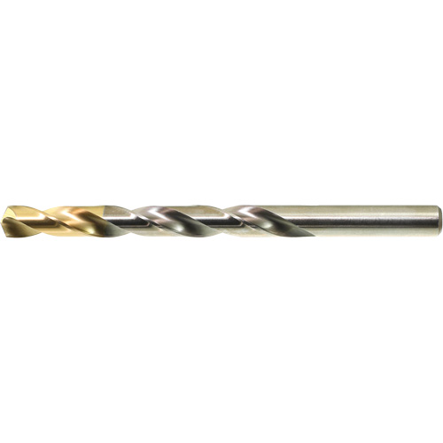 Foret court &agrave; pointe en nitrure de titane DRILLCO, Acier rapide, #1, 3-7/8" lo, 2-5/8" Cannelure, 135° Angle Distribution Industrielle GC