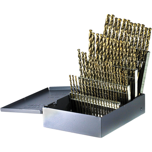 Jeu de forets courts &agrave; usage intensif DRILLCO, 60 morceaux, Cobalt Distribution Industrielle GC