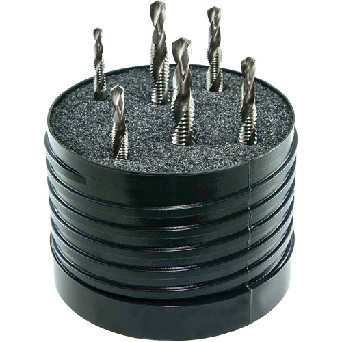 DRILLCO Combined Tap & Drill Set, 6 Pieces, High Speed Steel Distribution Industrielle GC