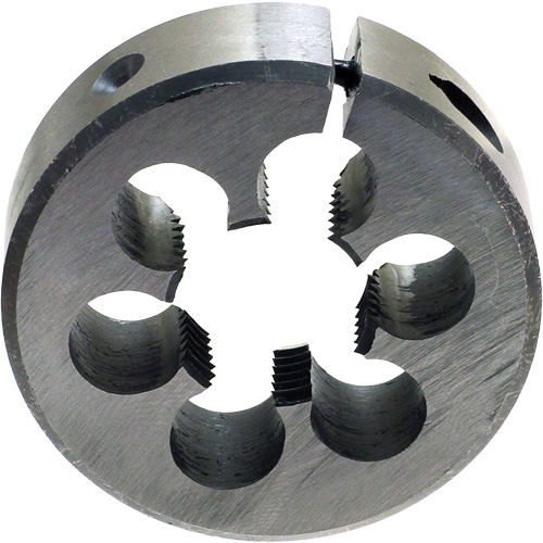 DRILLCO Round Adjustable Pipe Die, 1/2"-14 Thread, High Speed Steel Distribution Industrielle GC