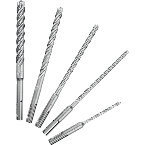 MX4 4-Cutter Rotary Hammer Drill Bit Kit, 5 Pieces, Carbide Distribution Industrielle GC