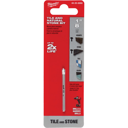 Foret pour la pierre naturelle, 1/8", Carbure Distribution Industrielle GC