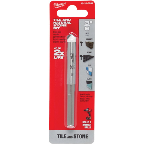 Foret pour la pierre naturelle, 3/8", Carbure Distribution Industrielle GC