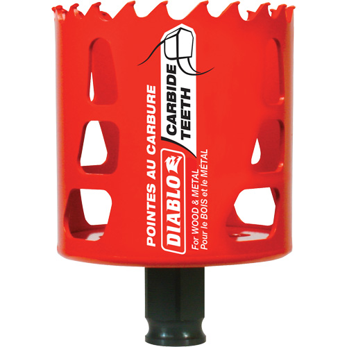 Wood & Metal Hole Saw, 2-1/2", 2-3/8" Depth of Cut, Carbide Distribution Industrielle GC