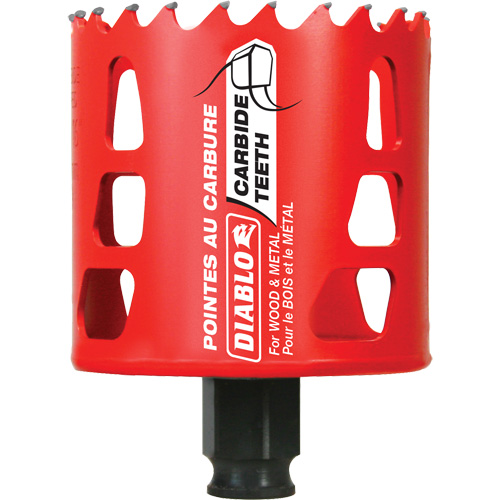 Wood & Metal Hole Saw, 2-11/16", 2-3/8" Depth of Cut, Carbide Distribution Industrielle GC