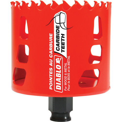 Wood & Metal Hole Saw, 3", 2-3/8" Depth of Cut, Carbide Distribution Industrielle GC