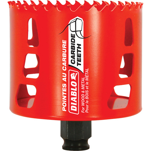 Wood & Metal Hole Saw, 3-1/4", 2-3/8" Depth of Cut, Carbide Distribution Industrielle GC