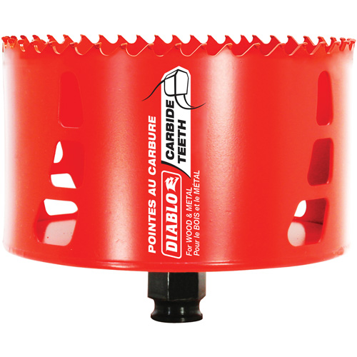 Wood & Metal Hole Saw, 4-1/2", 2-3/8" Depth of Cut, Carbide Distribution Industrielle GC