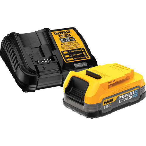 Max* Powerstack Compact Battery Kit & Charger, Lithium-Ion, 20 V, 1.7 A Distribution Industrielle GC