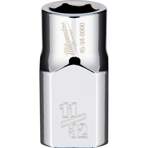 SAE Socket with Four Flat Sides, 11/32", 3/8" Drive, 6 Points Distribution Industrielle GC
