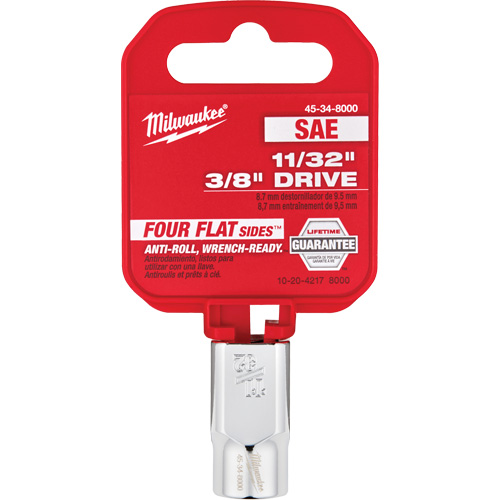 SAE Socket with Four Flat Sides, 11/32", 3/8" Drive, 6 Points Distribution Industrielle GC