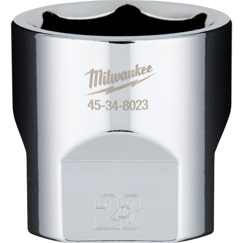Douille m&eacute;trique avec c&ocirc;t&eacute;s Four Flats, 23 mm, Prise 3/8", 6 pans Distribution Industrielle GC