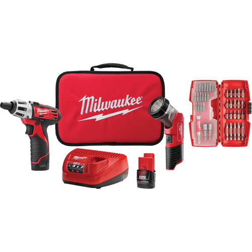 Trousse daccessoires pour tournevis avec lampe de travail, Lithium-ion, 12 V Distribution Industrielle GC