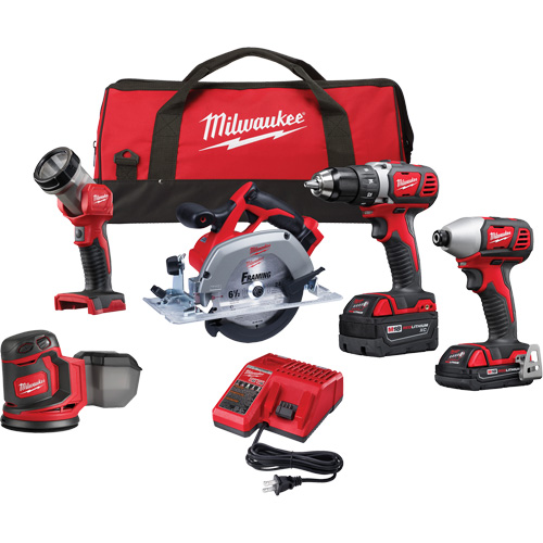 Trousse 5 pi&egrave;ces doutil combin&eacute; M18, Lithium-ion, 18 V Distribution Industrielle GC